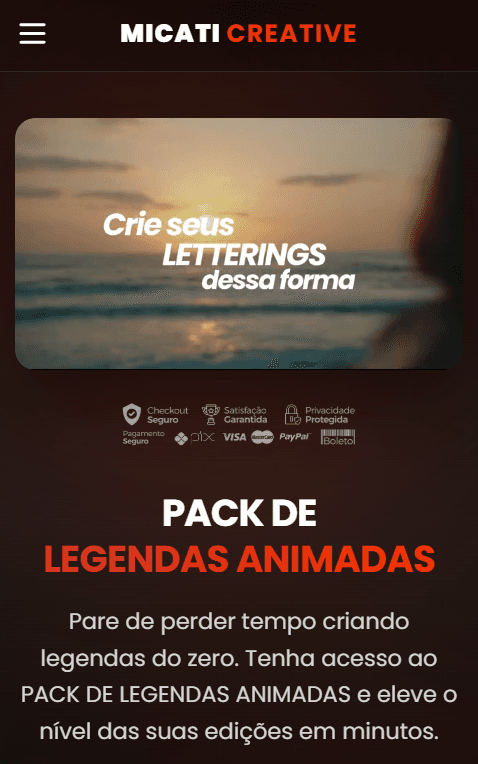 Pack de legendas animadas
